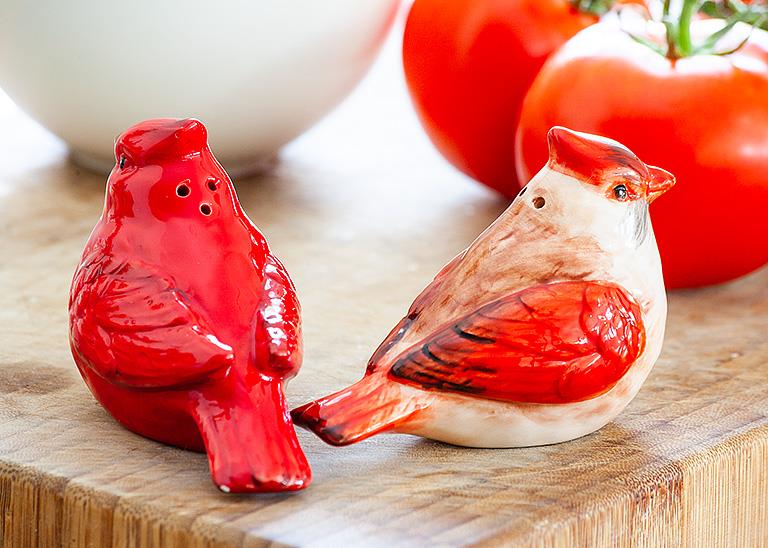 Cardinals Salt and Pepper Shakers