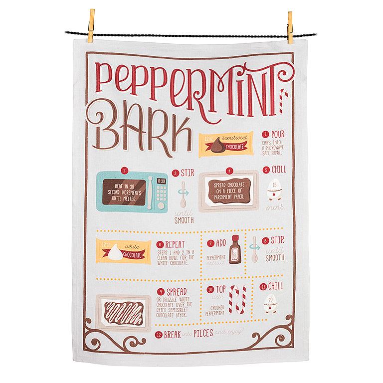Peppermint Bark Tea Towel