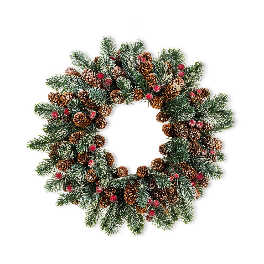 Frosty Pine and Berry Wreath