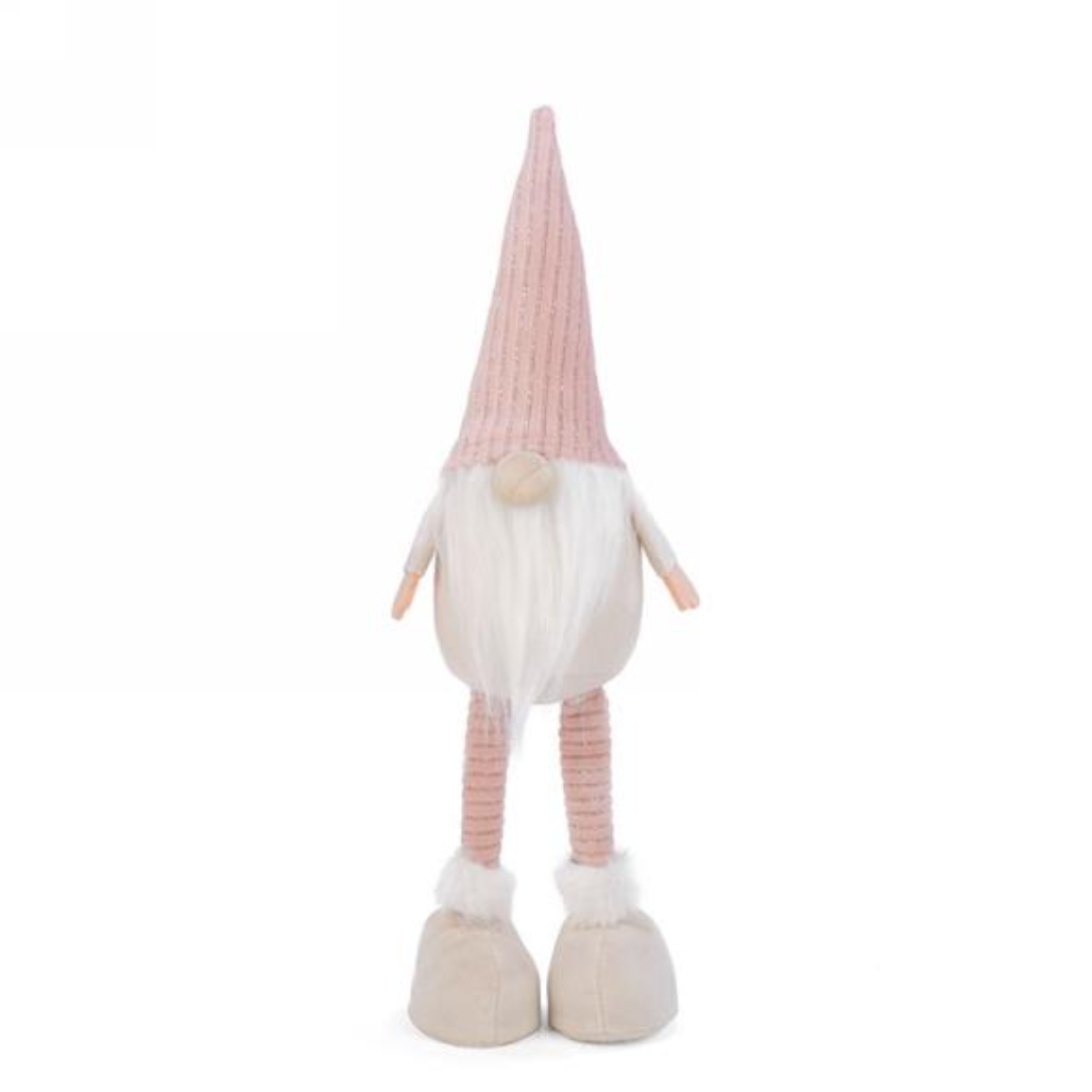 Standing Gnome ~ pink and white