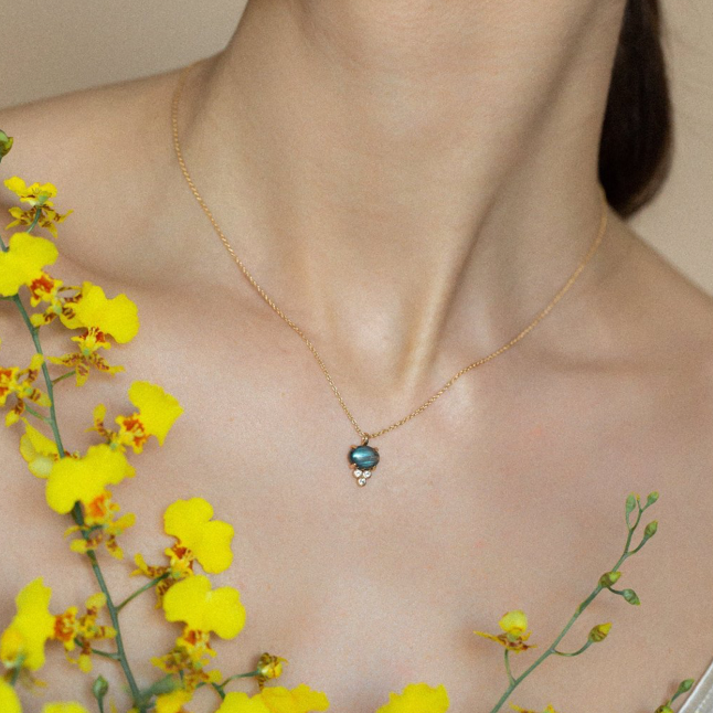 Devi Necklace In Labradorite