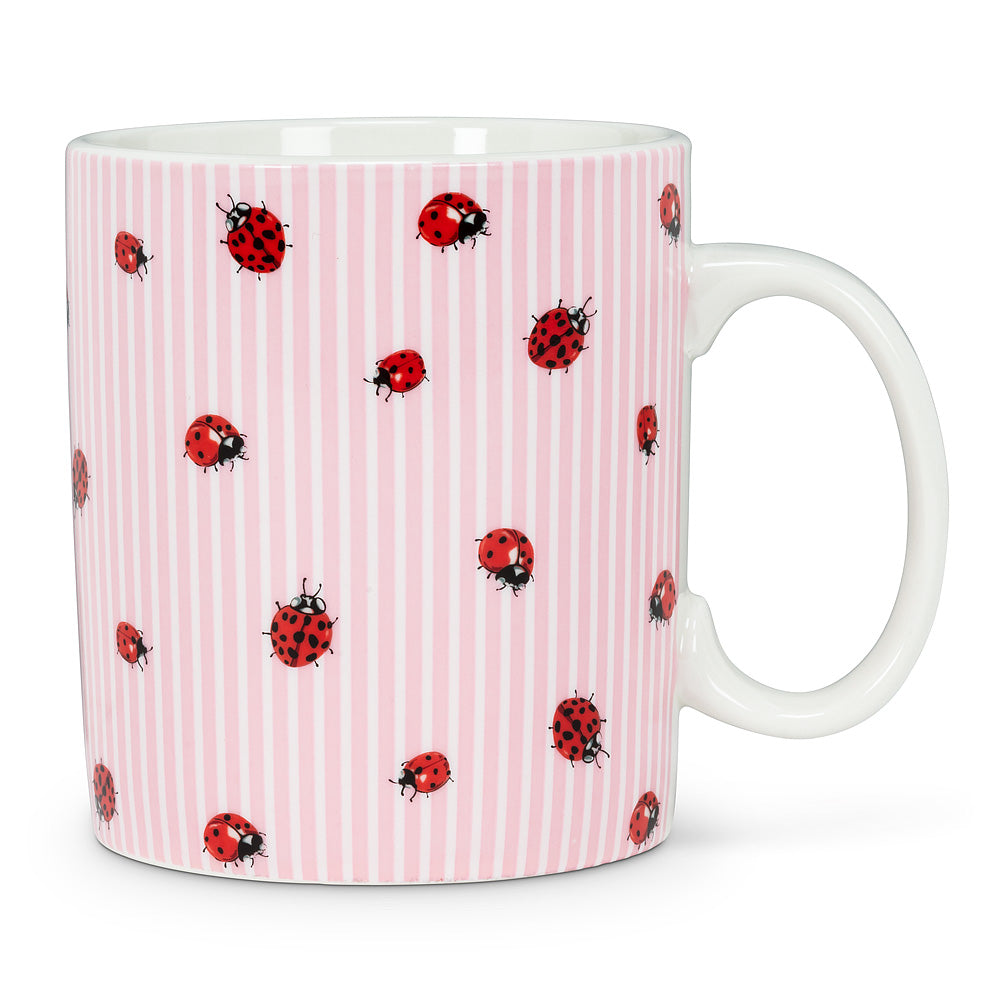 Ladybugs On Stripes Mug