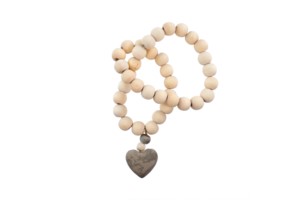 Wooden Prayer Beads With Heart