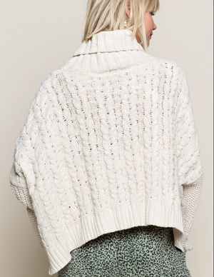 Amanda Cable Knit Sweater ~ Ivory