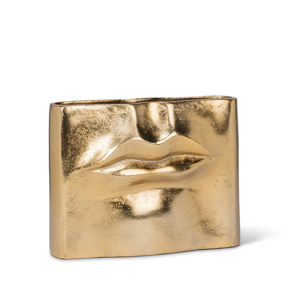 Gold Rectangle Lip Vase