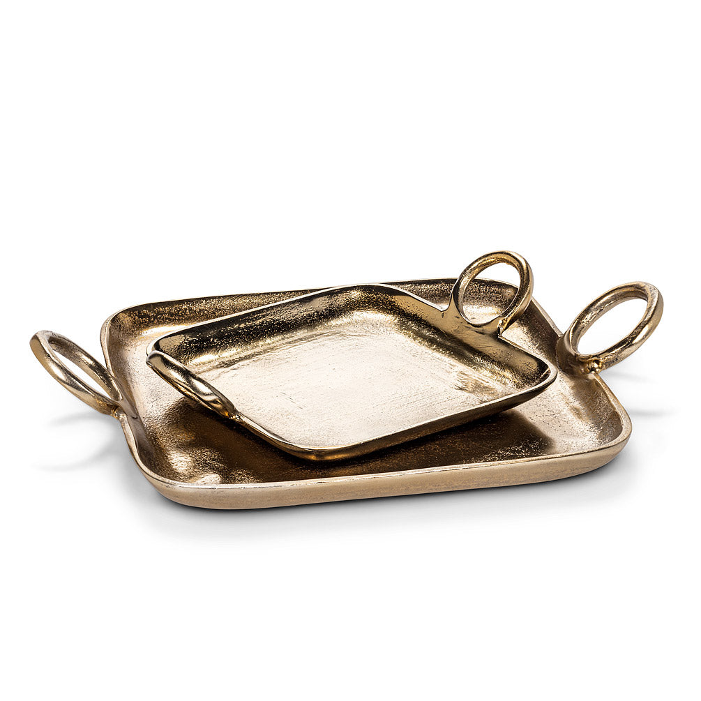 Ring Handle Tray ~ Gold