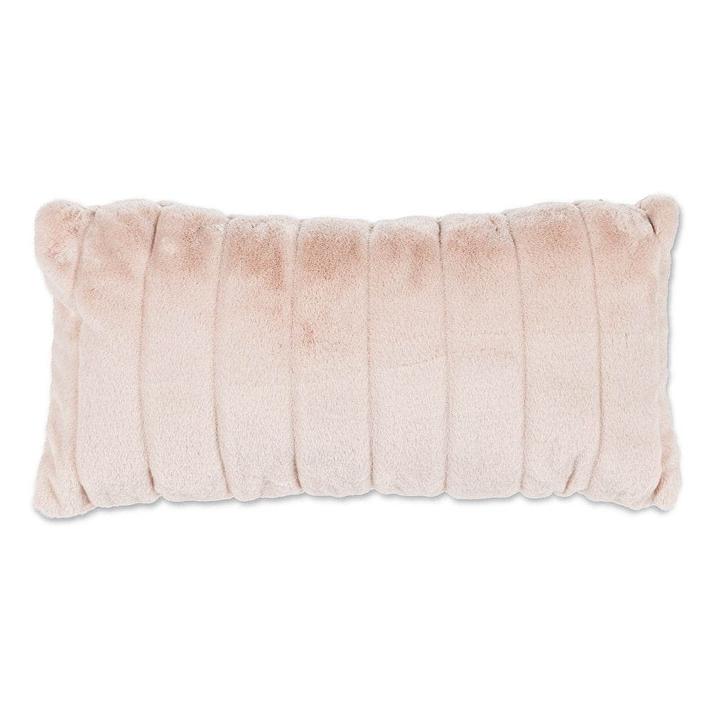 Luxury Faux Fur Pillow ~ Blush