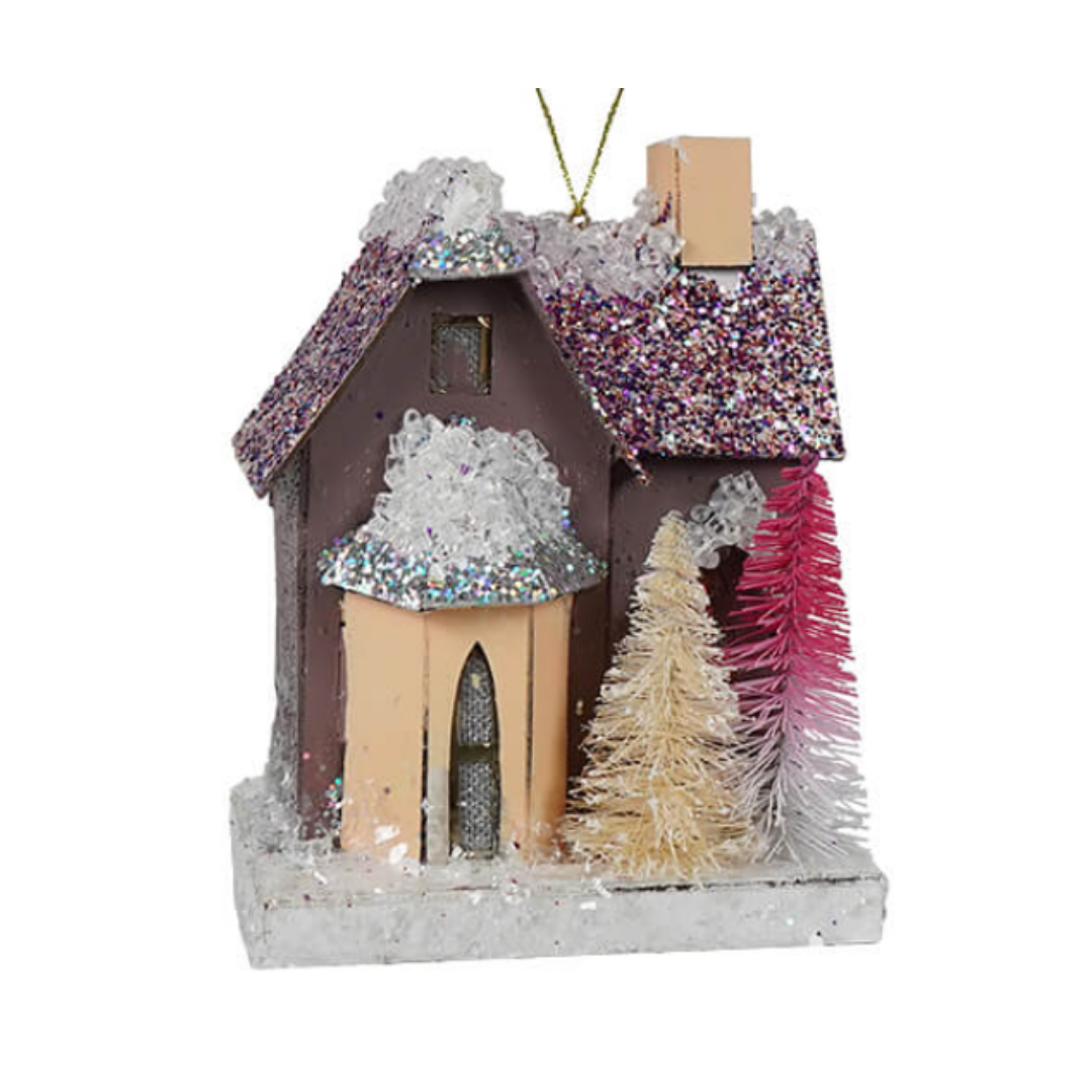 Wintertide Mini Collectable House ~ mauve