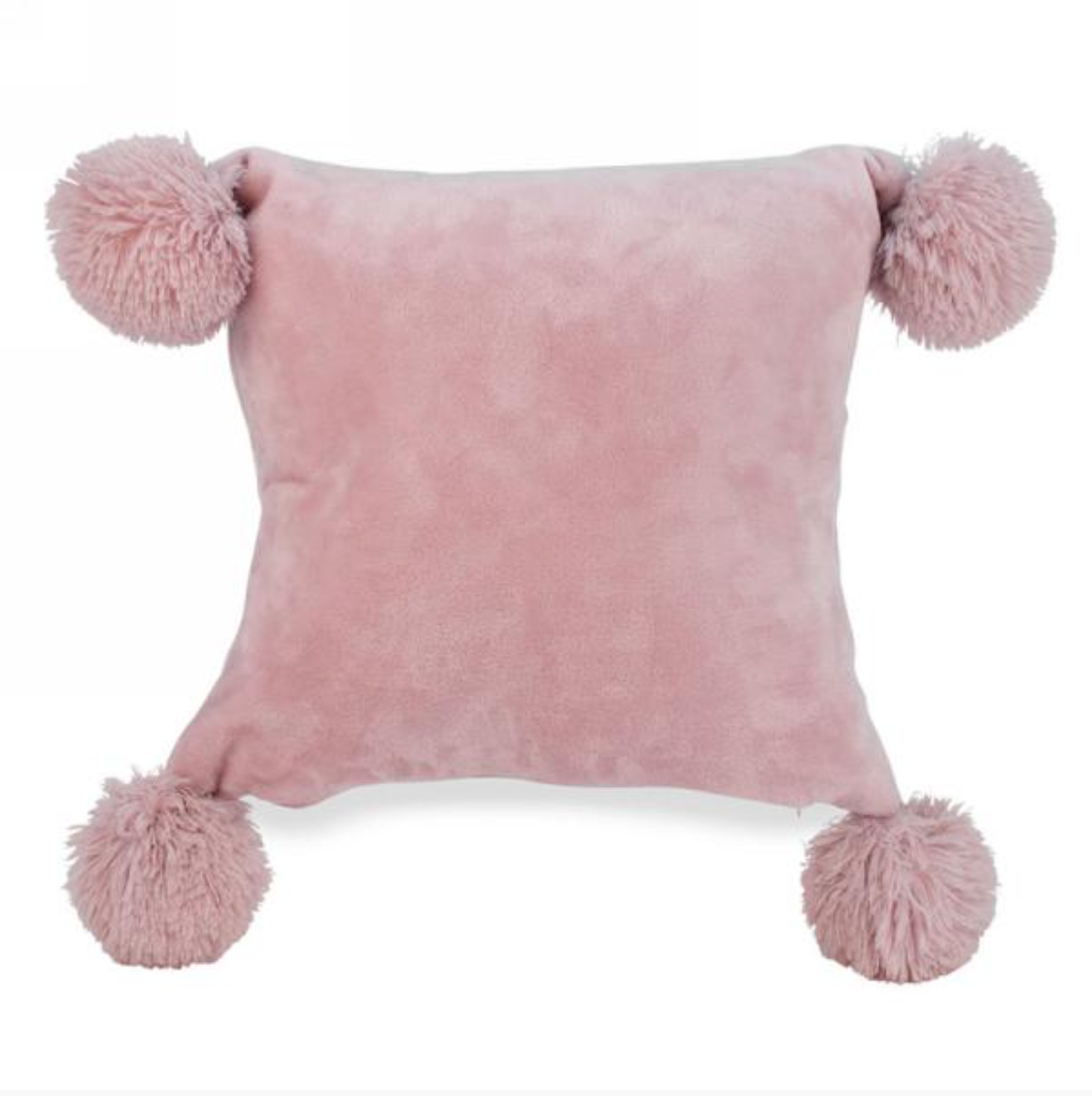 Cushion with Pompom detail ~ Pink