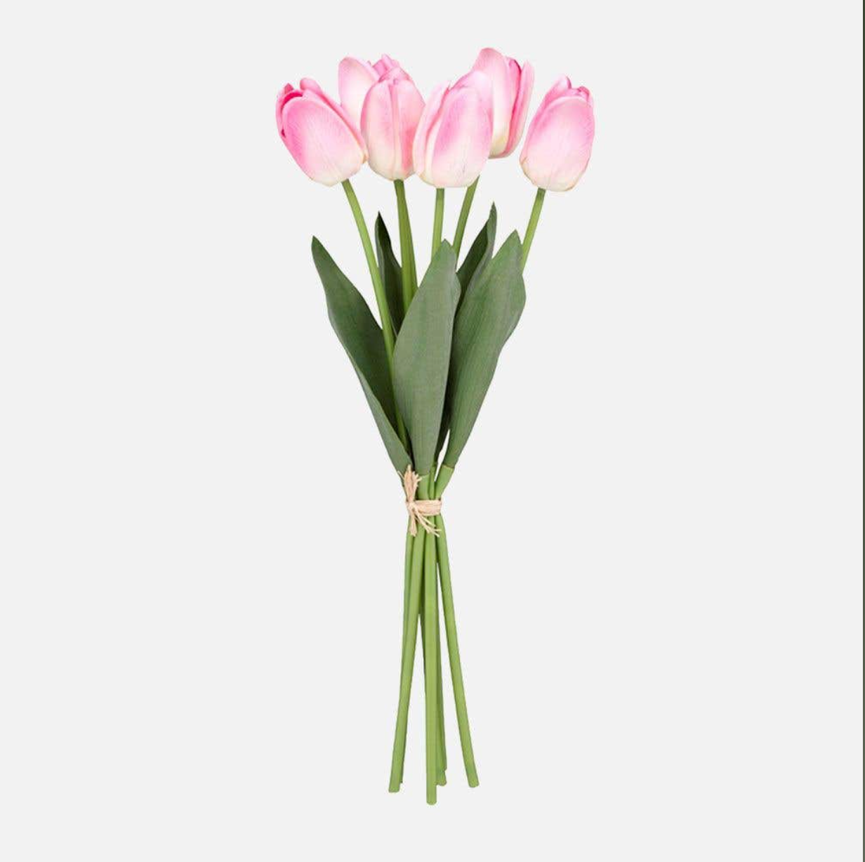 Pink Tulip Bouquet - real touch