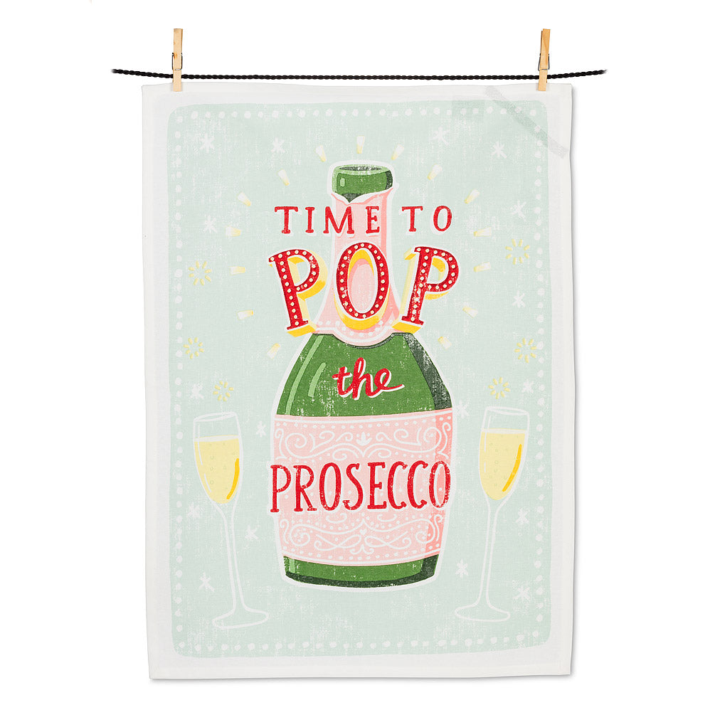 Pop Prosecco Tea Towel