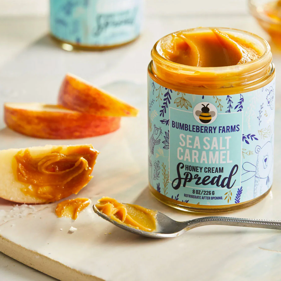 Sea Salt Caramel Honey Cream Spread - Bumbleberry Farms