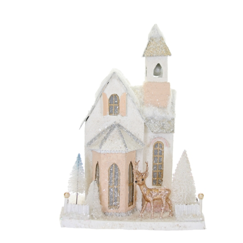 Wintertide Country Church Collectable House